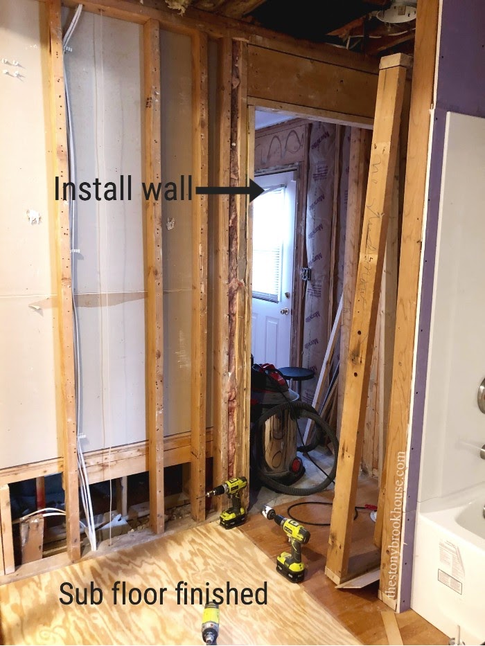 Bathroom remodel progress