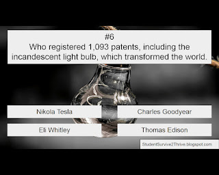 Who registered 1,093 patents, including the incandescent light bulb, which transformed the world. Answer choices include: Nikola Tesla, Charles Good year, Eli Whitley, Thomas Edison