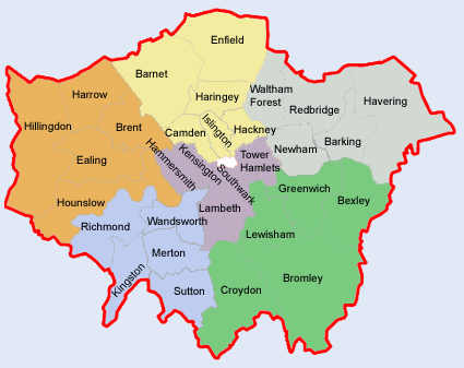 london region map