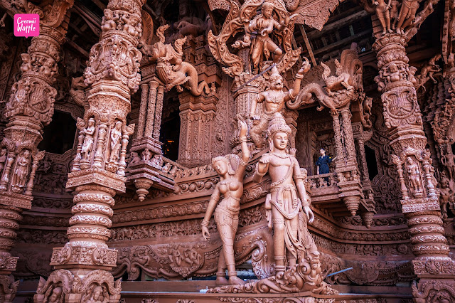 Detailed wood carving
