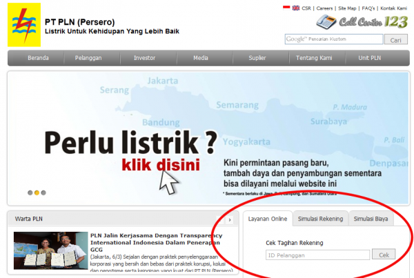 Cara Cek Tagihan Listrik PLN Secara Online