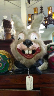 Creepy Antique Rabbit Mask - Paper Mache