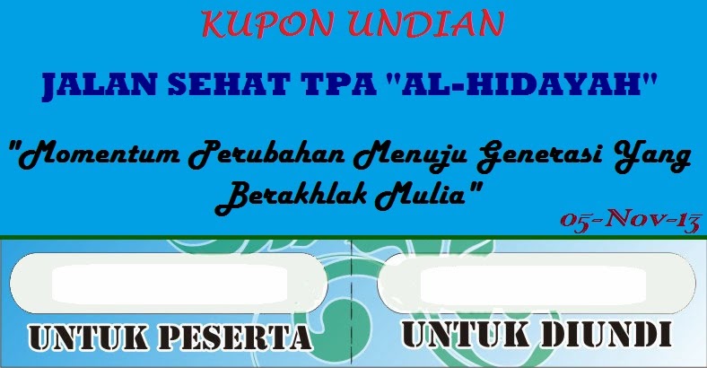 Kupon Undian  Najahatin Muqsith