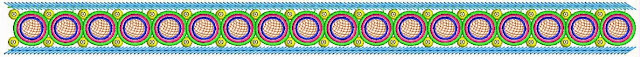 3mm goue sequins steek Kant Border