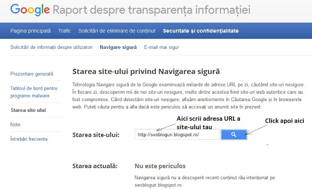 verifica starea site-ului