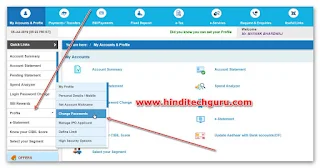 click change password