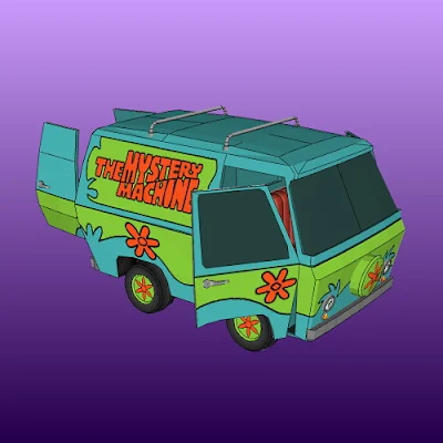 Mystery Machine Van Bastelbogen