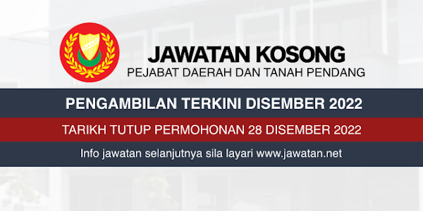 Jawatan Kosong Pejabat Tanah dan Daerah Pendang