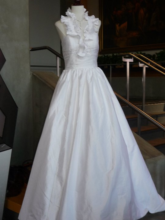 From American designer Angelina Couture comes this silk dupioni ballgown 