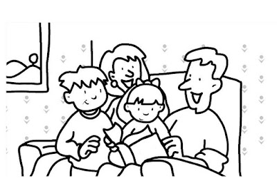 Desenhos para Colorir da família – Imagens para imprimir