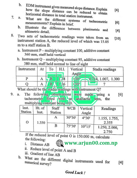 Topographical Survey:- 2081 to 2077  Question Paper of Fourth Semester, Diploma in Geomatics Engineering- DGE ,CTEVT, Diploma,  Topographical Survey: 2081, 2080,2079, 2078, 2077 Question Bank, , arjun00 , DGE, Question Bank, Topographical Survey Question Bank ,Topographical Survey 2081 New Paper,Topographical Survey Back 2081 Paper,