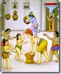 [Krishna and friends stealing butter]