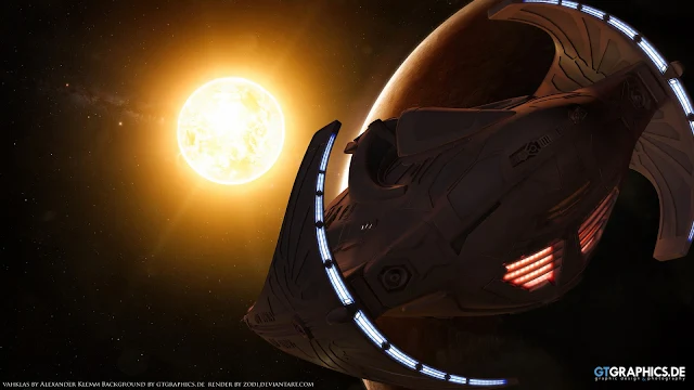 Vulcan Spaceship Vahklas Star Trek Art