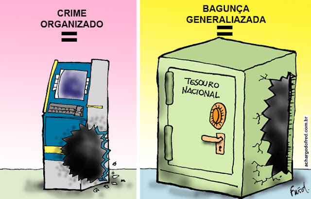 Resultado de imagem para crime organizado charges