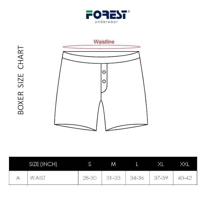[ acri_wkm9x ] lN8e (2 Pcs) Forest Men Boxer 100% Cotton Men Underwear Boxer Lelaki Assorted Colours - FUD0067X
