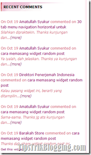 Widget Recent Comment Versi 1