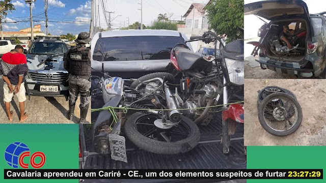 VÍDEO - HOMEM PRESO EM CARIRÉ POR FURTO DE MOTO