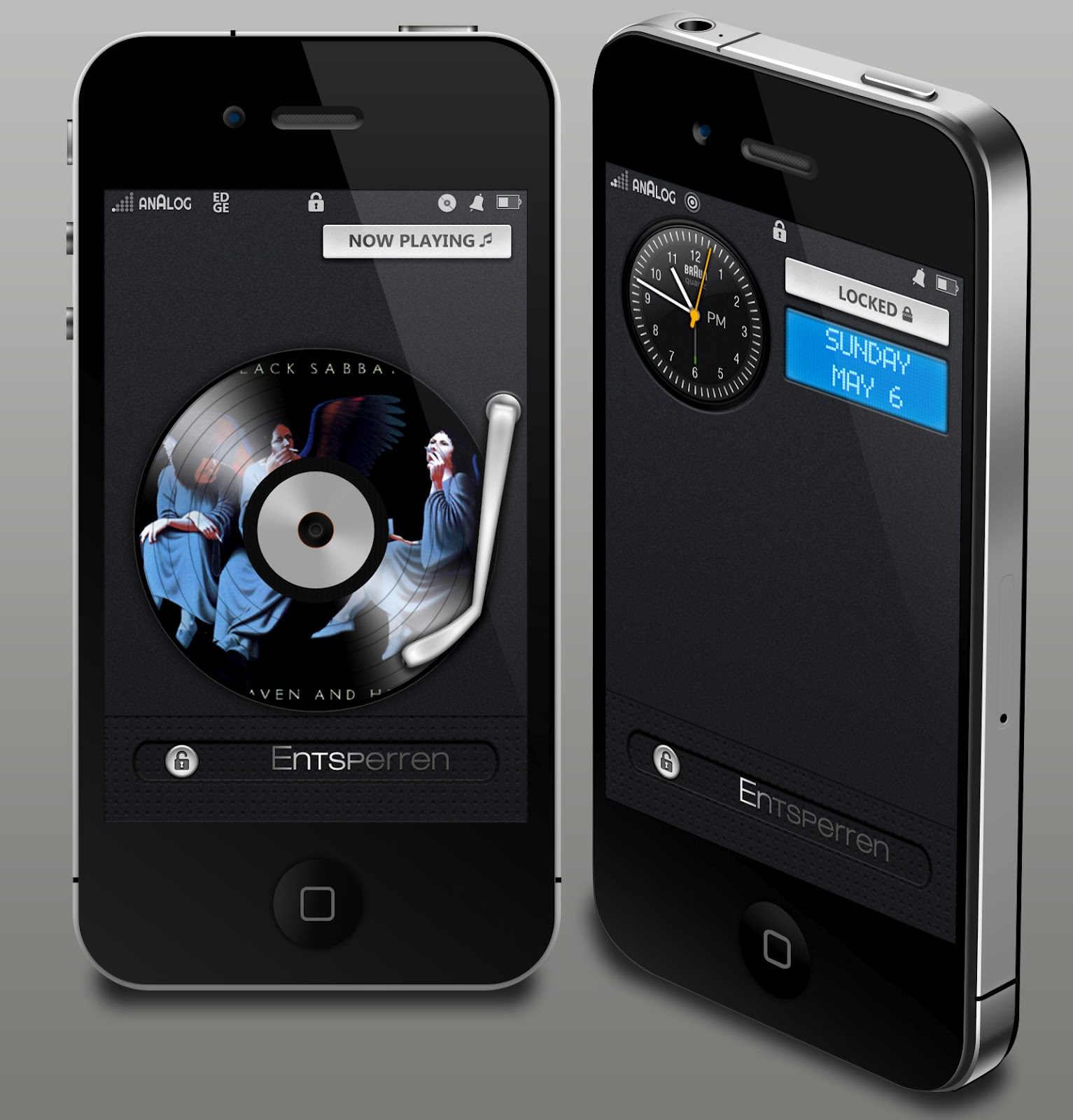 Analog iPhone 4 Theme | freeithemes.com