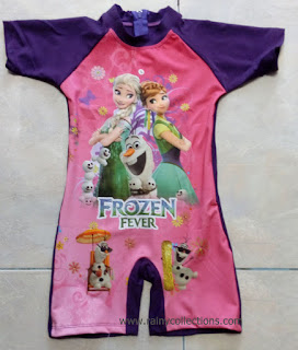 baju renang anak karakter frozen model diving perempuan