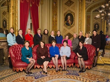 The current all time high of 17 women in the male-dominated U.S. Senate will 