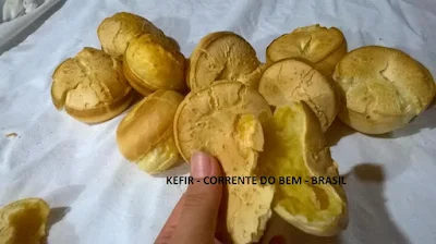 PÃOZINHO DE POLVILHO COM KEFIR DE LEITE