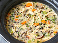 SLOW COOKER CHICKEN AND WILD RICE SOUP