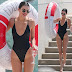 Kendall Jenner flaunts her sensational figure in a racy black swimsuit as she soaks up the sun in Cannes (Photos)