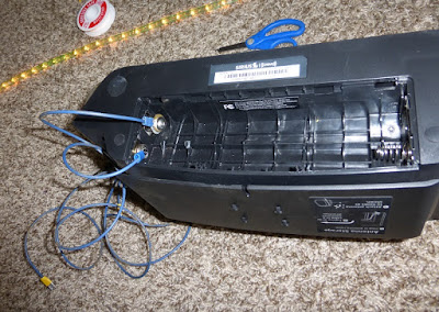 rigging a 12v motorcycle battery to C battery terminals