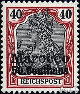 طوابع ألمانية لبريد المغرب 1900