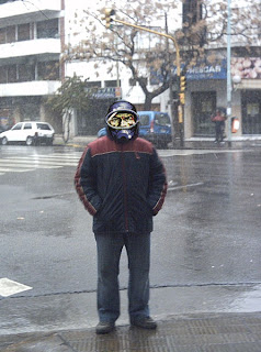 Nieva en el barrio de Flores, Ciudad de Buenos Aires