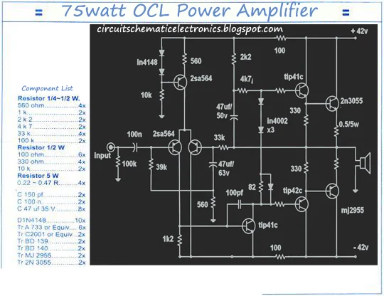 Mono 75W OCL Power Amplifier