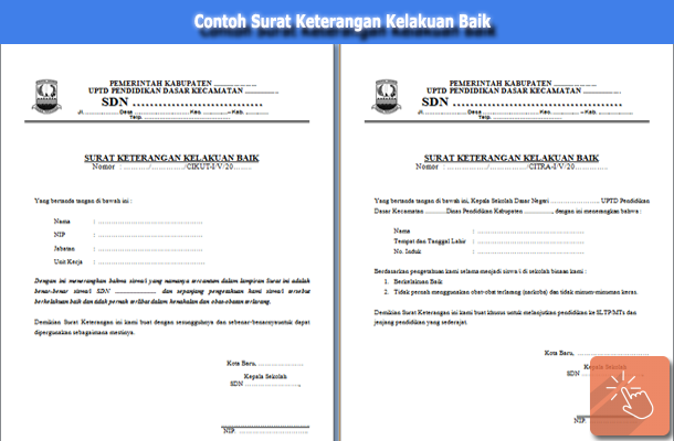 Contoh Surat Keterangan Kelakuan Baik Siswa SD  Sisi Edukasi File