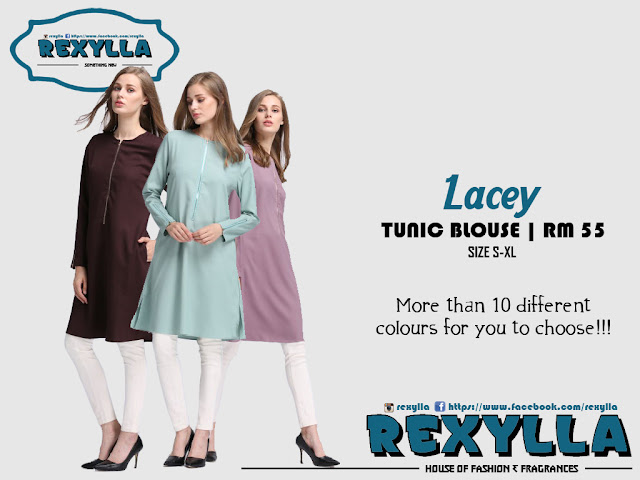 rexylla, tunic blouse, lacey collection