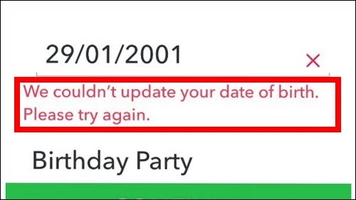 How To Fix Snapchat We Couldn't Update Your Date of Birth Please Try Again Problem Solved