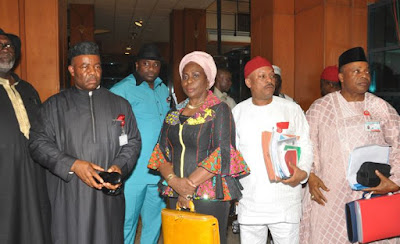 Picture Of The Day: PDP senators angrily walkout to protest Amaechi’s ministerial confirmation