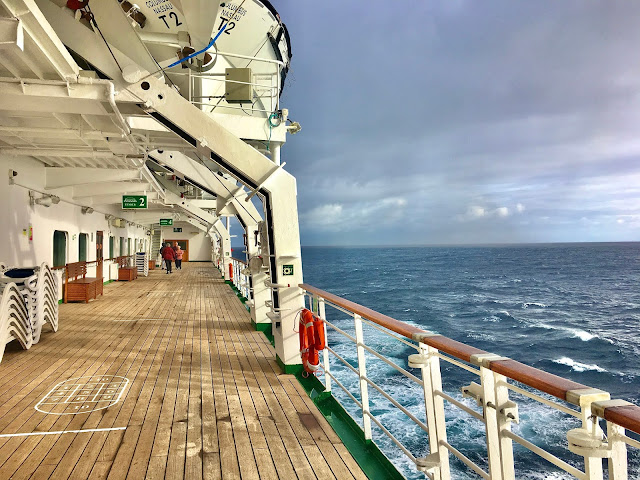 Cruise Ship Promenade Deck on a Sea Day