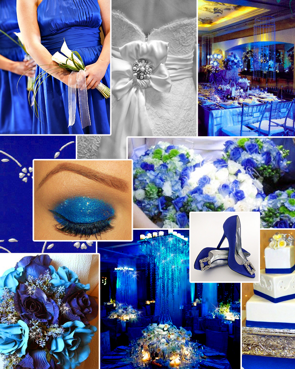 royal blue and green wedding theme