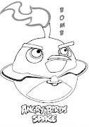 blue bird angry bird space coloring page