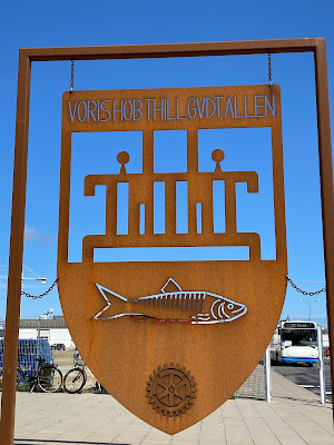 metal fish sculpture in Skagen, Denmark