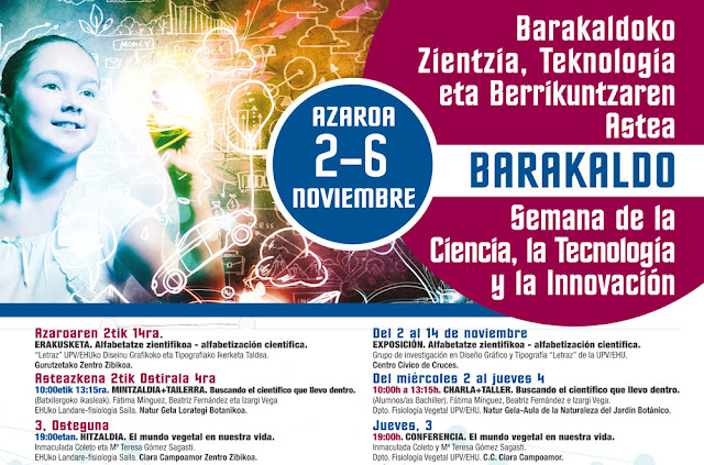 Cartel de la Semana de la Ciencia de Barakaldo 2016