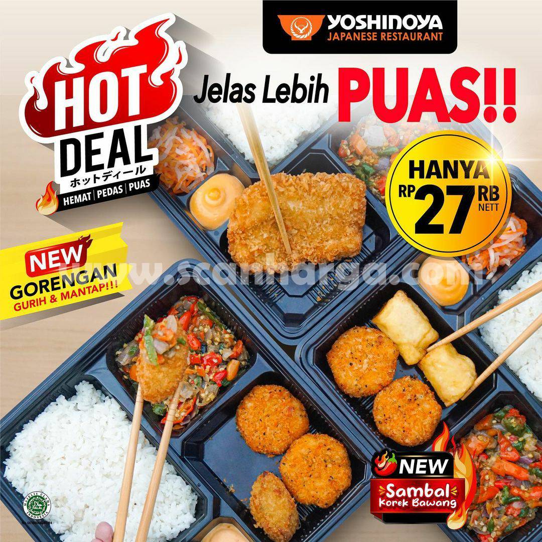 Promo YOSHINOYA HOT DEAL - Harga Paket HANYA Rp. 27 RIBU nett*