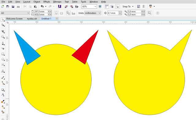 Cara Mudah Memotong Objek Di CorelDraw Dengan Shaping Tools