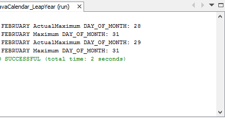 Java-Buddy: Get maximum day of month of leap year