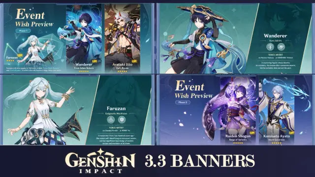 genshin impact 3.3 banner 4 star characters, genshin 3.3 banner 4 stars, genshin 3.3 weapon banner, genshin impact 3.3 banner leak, genshin 3.3 leaks