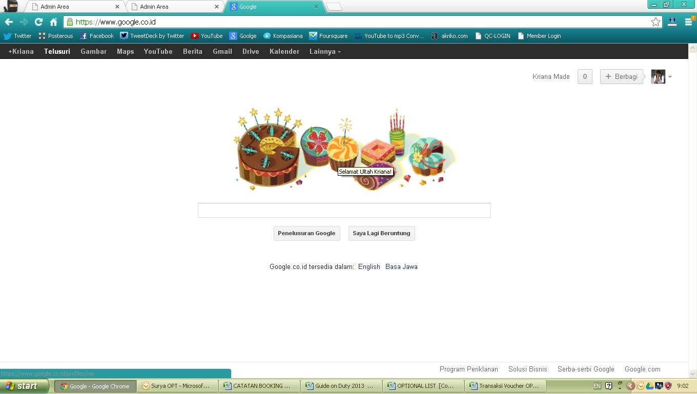 Google Doodles Merayakan Mengucapkan Selamat Ulang Tahun 