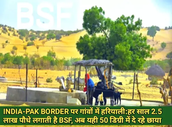BSF India Pakistan Border पर गांवों में हरियाली हर साल 2.5 लाख पौधे