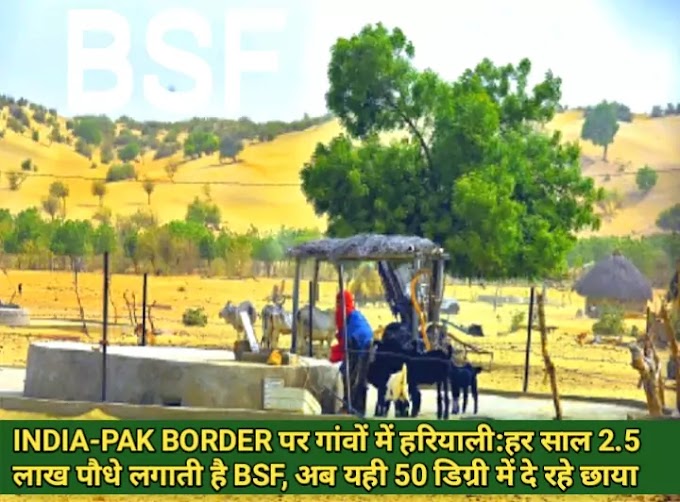 BSF India Pakistan Border पर गांवों में हरियाली हर साल 2.5 लाख पौधे