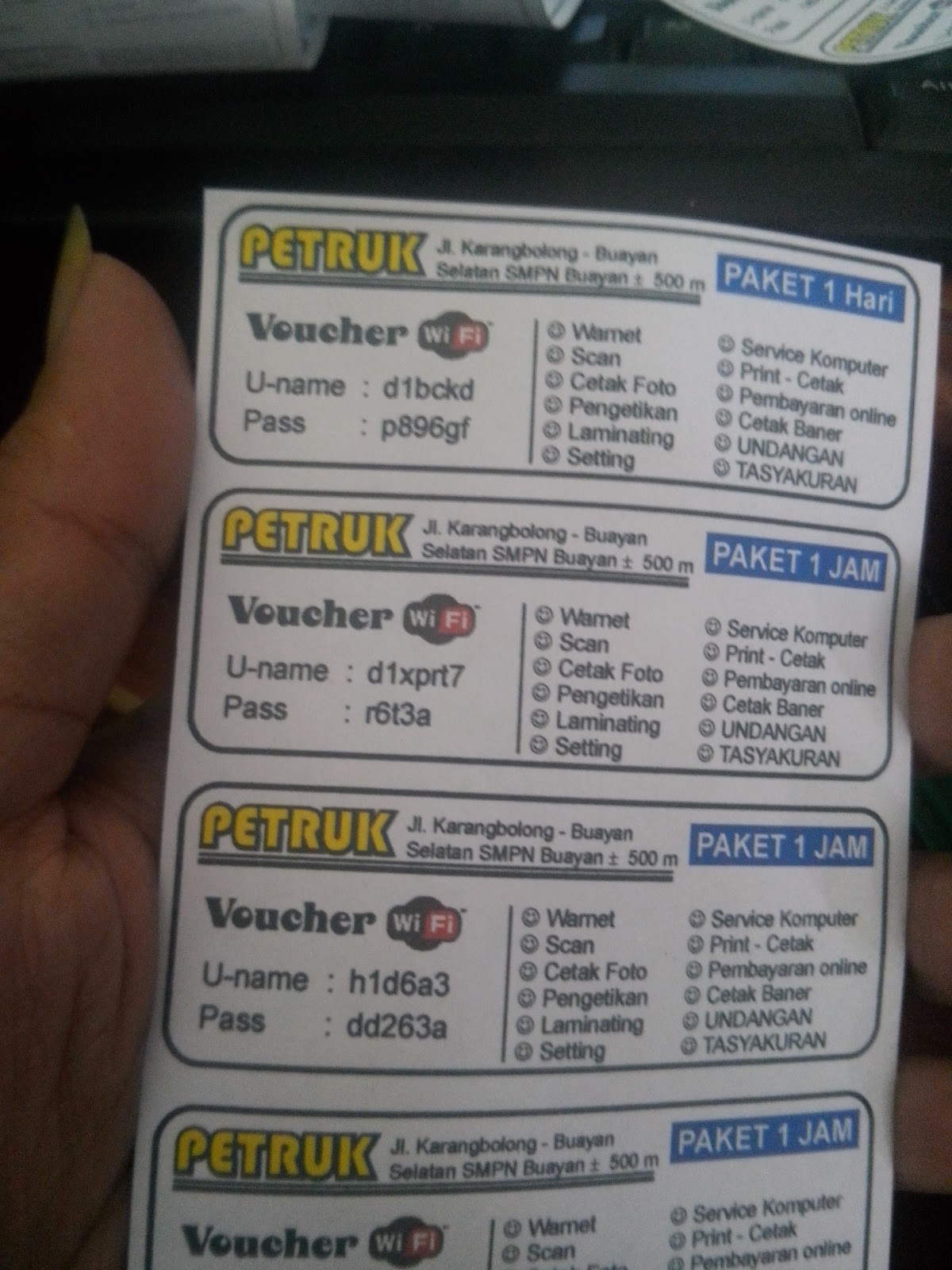 Contoh Voucher Wifi Warnet