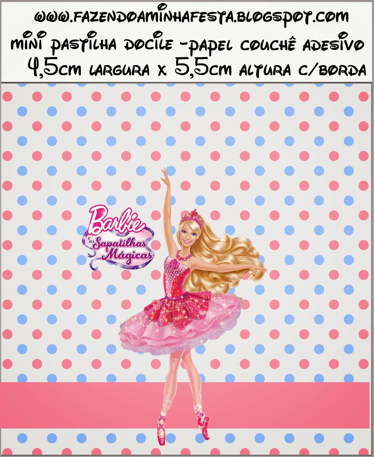 Barbie Magic Shoes Free Printable  Candy Bar  Labels.