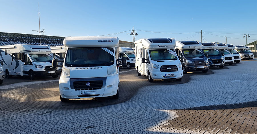 Used Motorhomes at showroom